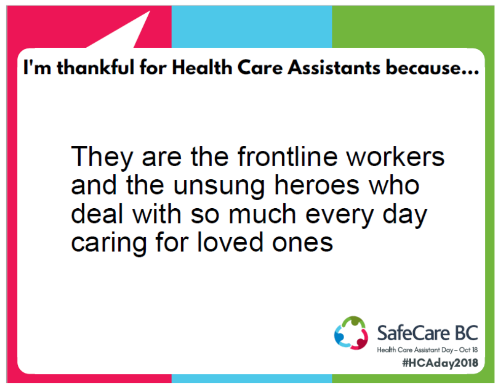 Healthcare Assistants Day HCAday2018